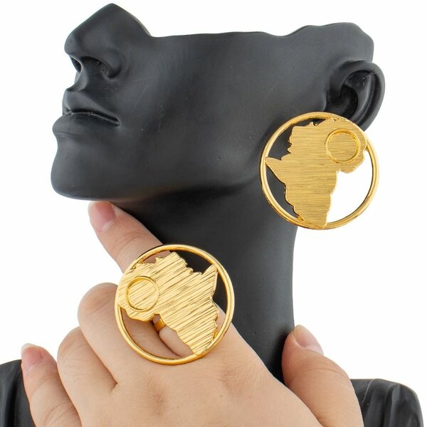 Boucles d'oreilles et bague