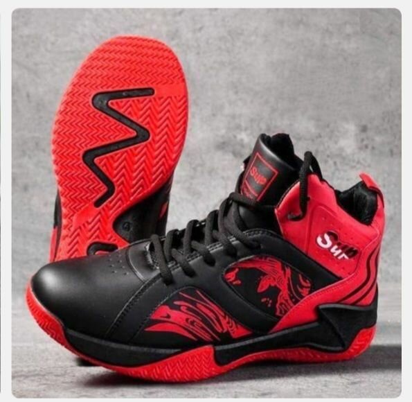 Baskets sport tendance rouge