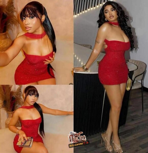 Robe moulante rouge glamour