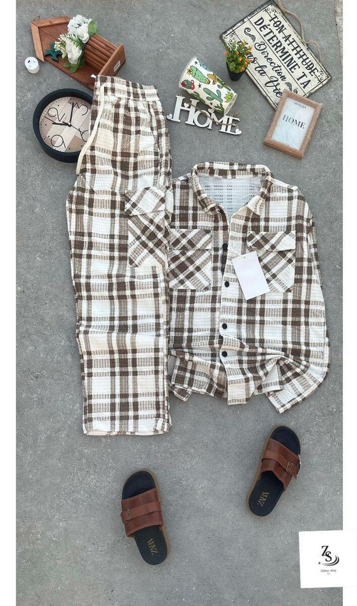 Pyjama à carreaux confortable