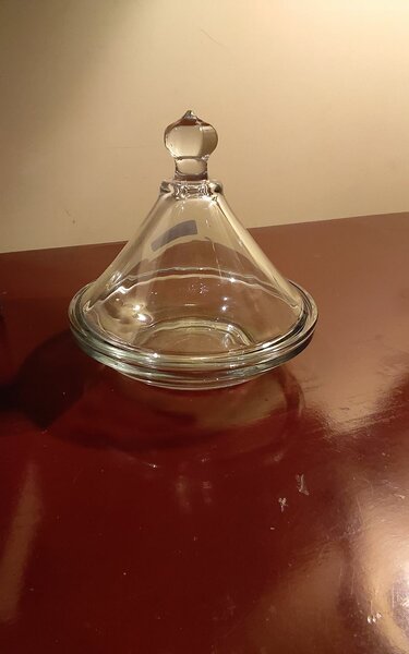 Moroccan style tagine crystal clear pot mini