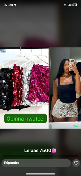 Shorts à sequins élégants