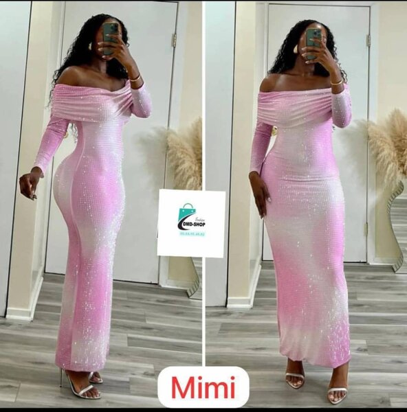 Robe élégante rose dégradé