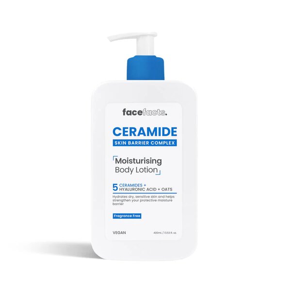 Face facts ceramide moisturising lotion.