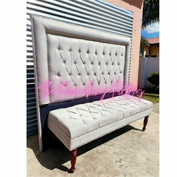 Beautiful headboard and ottoman sets