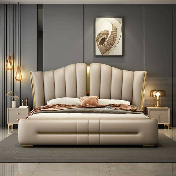 Lit Design Capitonné Luxe