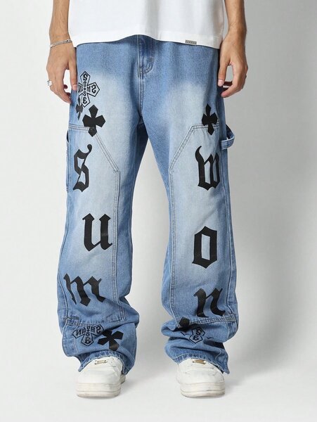 Jean large décontracté homme