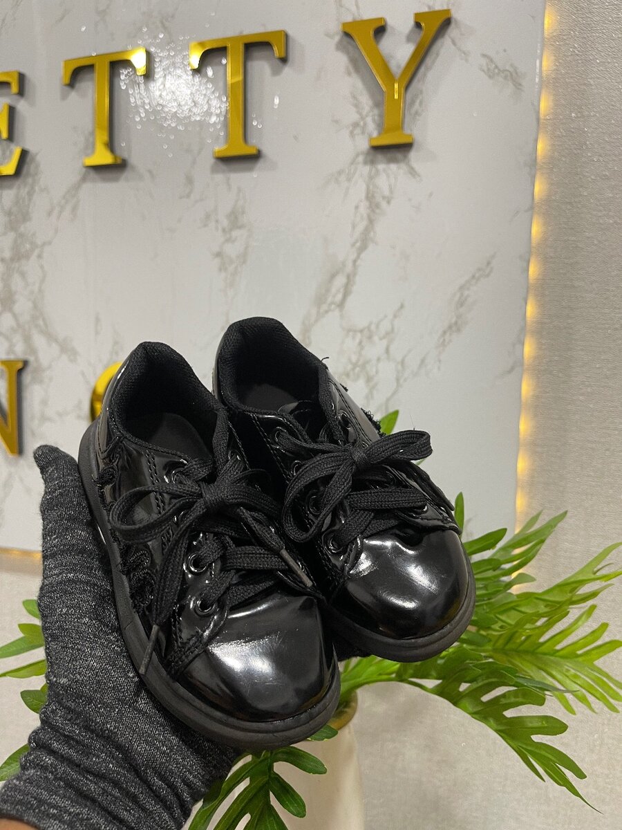 Patent leather sneakers