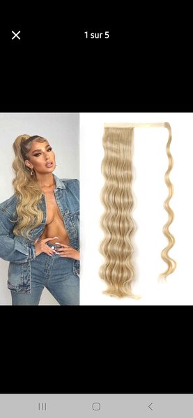 Postiche Queue de Cheval Ondulée