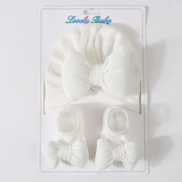 Ensemble Bébé Chapeau et Chaussons