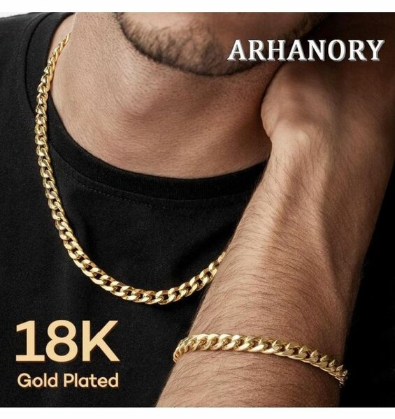 Chaîne homme plaqué or 18K