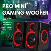 Mini Gamming Woofer With Bass Subwoofer Volume Control 3.5mm Audio USB Wired Powered Built-in Four Loudspeaker Multimedia for Laptop / Gaming PC