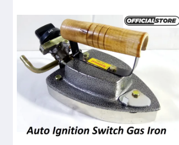 Automatic Ignition Switch Best Quality Dry Gas Iron Save Electricity Press Clothes Easily + Free Iron Stand