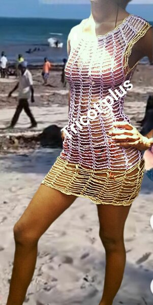Robe de Plage Crochet Femme