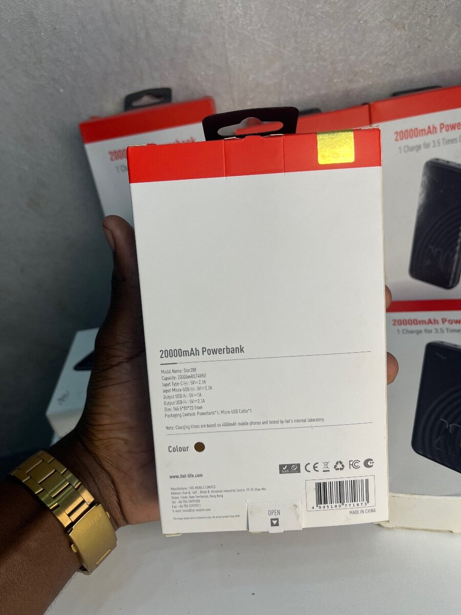 Itel powerbanks 20000mAh