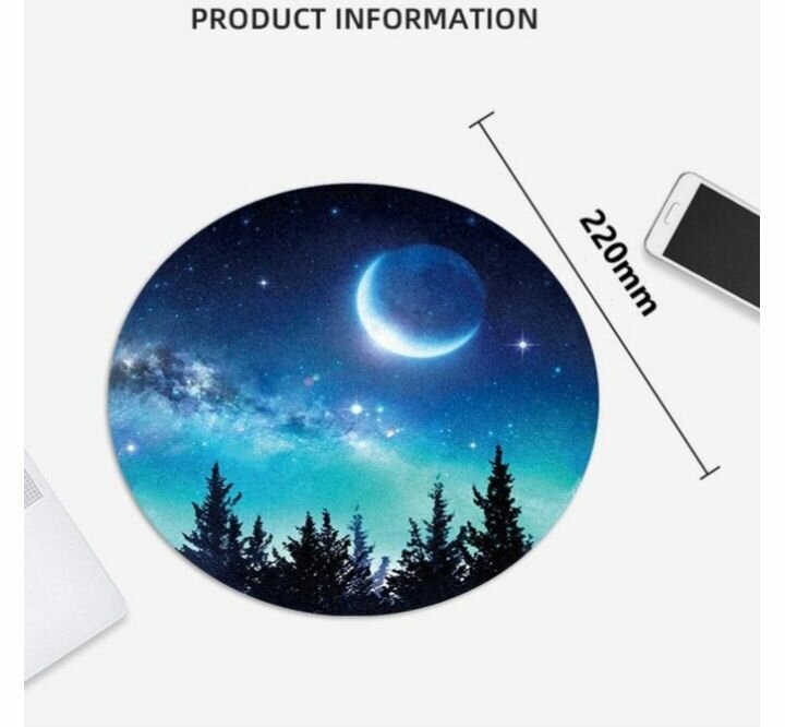 Tapis de souris lune nocturne