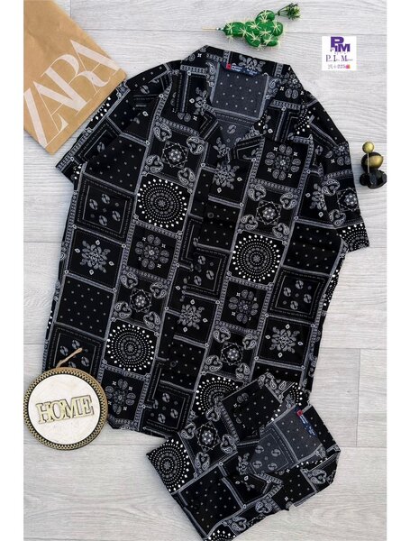 Chemise homme à motifs stylés