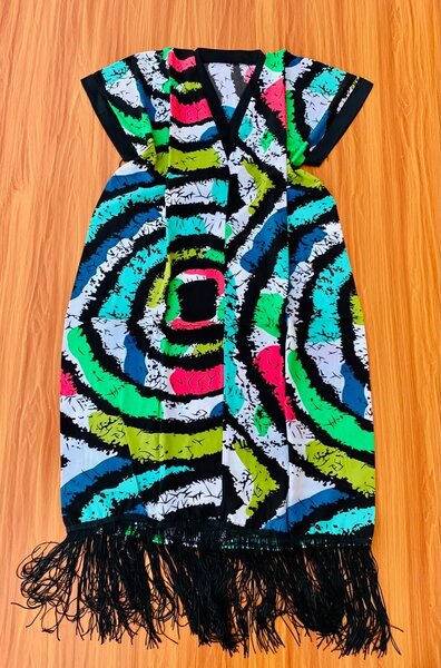 Short Bubu with bottom fringes