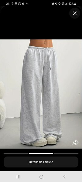 Pantalons larges gris unisexes