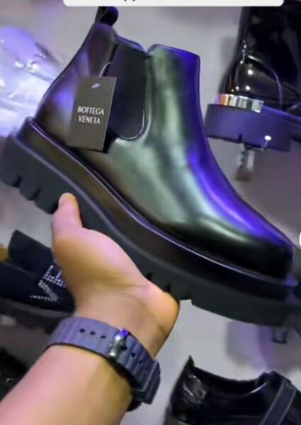 Bottes Chelsea en cuir noir