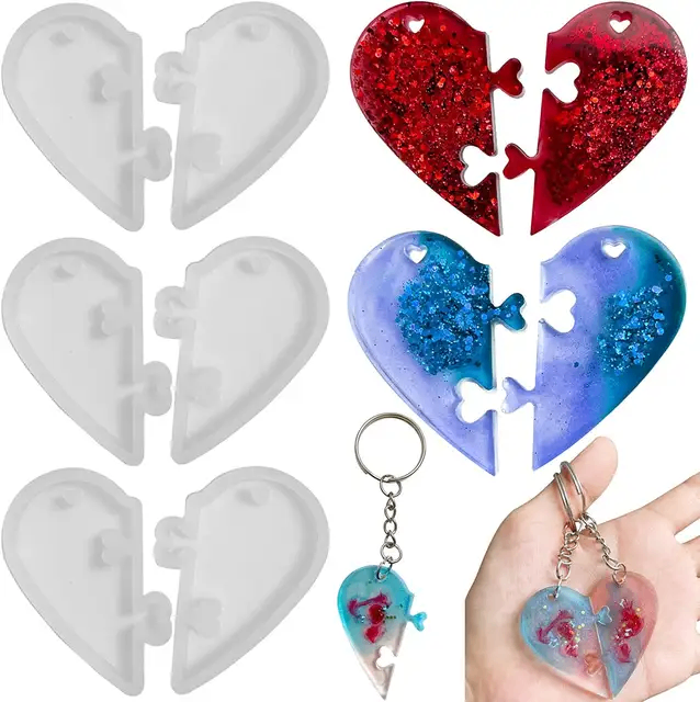 Puzzle heart mold
