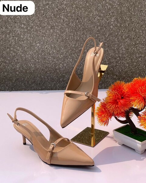 Ladies Half shoe heel( Red, black and nude)