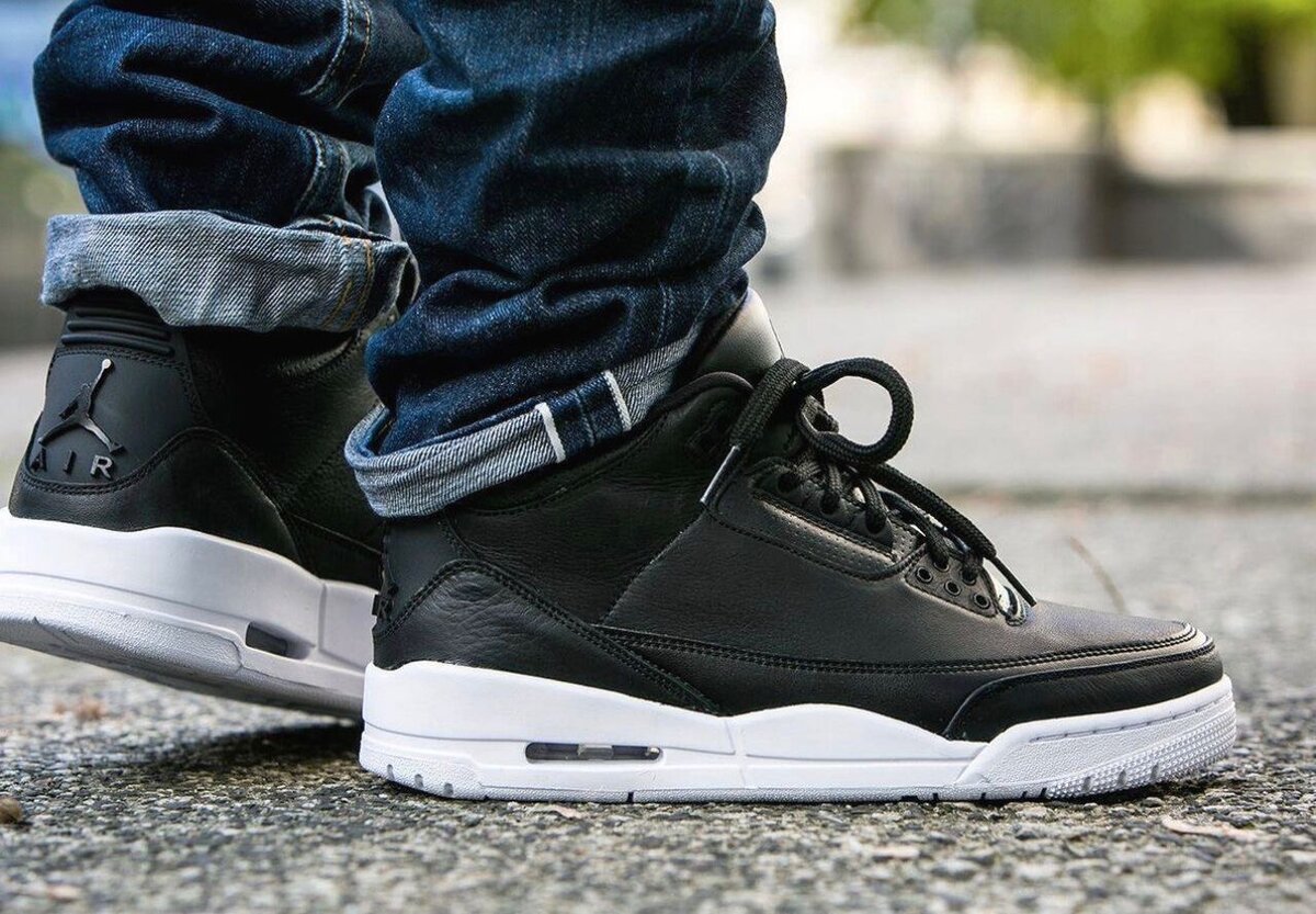 Baskets noires en cuir tendance