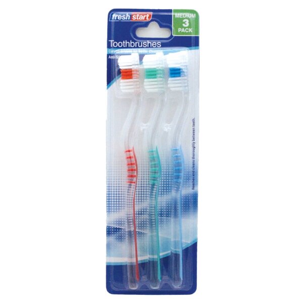 Lot de 3 brosses à dents medium