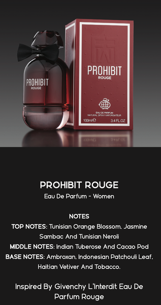 Parfum Prohibit Rouge Femme
