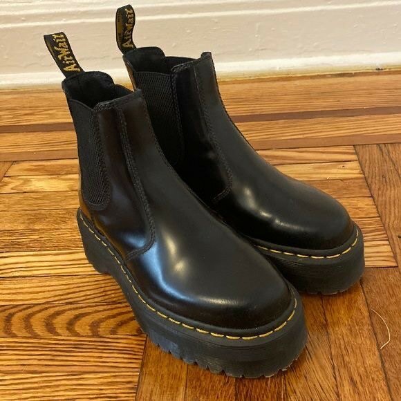 Bottes Chelsea en cuir noir