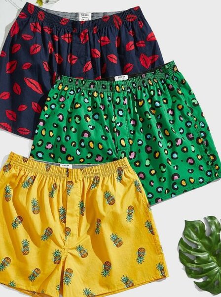 Caleçons colorés en coton