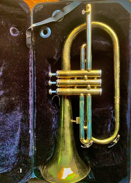 Cornet en laiton avec étui