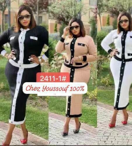 Robe Élégante Femme Bicolore