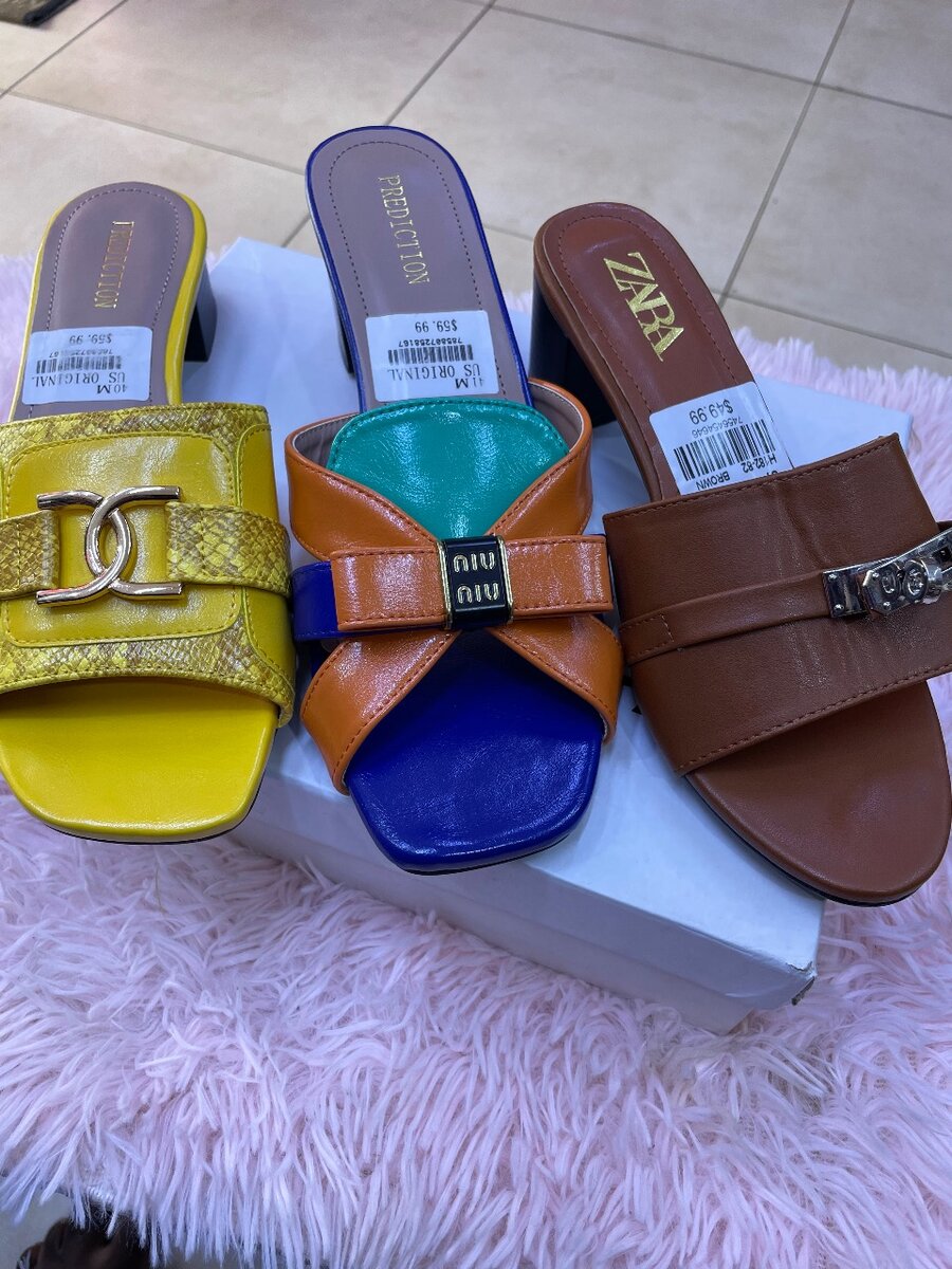 Mules colorées pour femmes