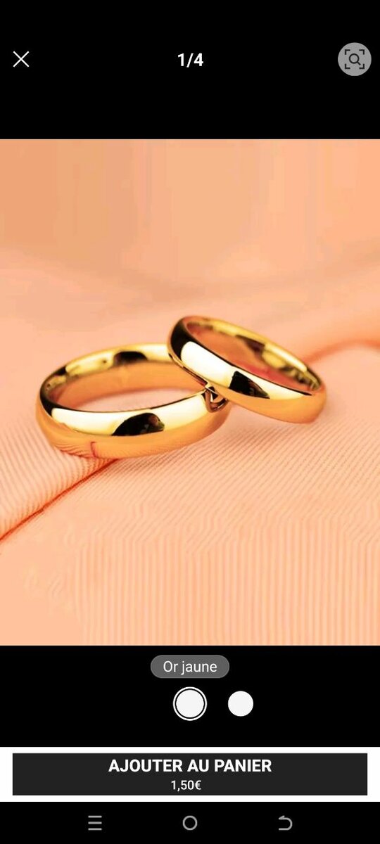 Bague Hypoallergénique Or