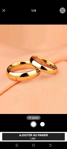 Bague Hypoallergénique Or