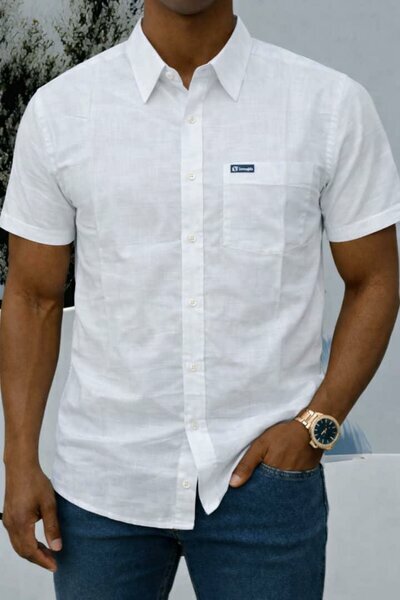 Chemise blanche uni poche