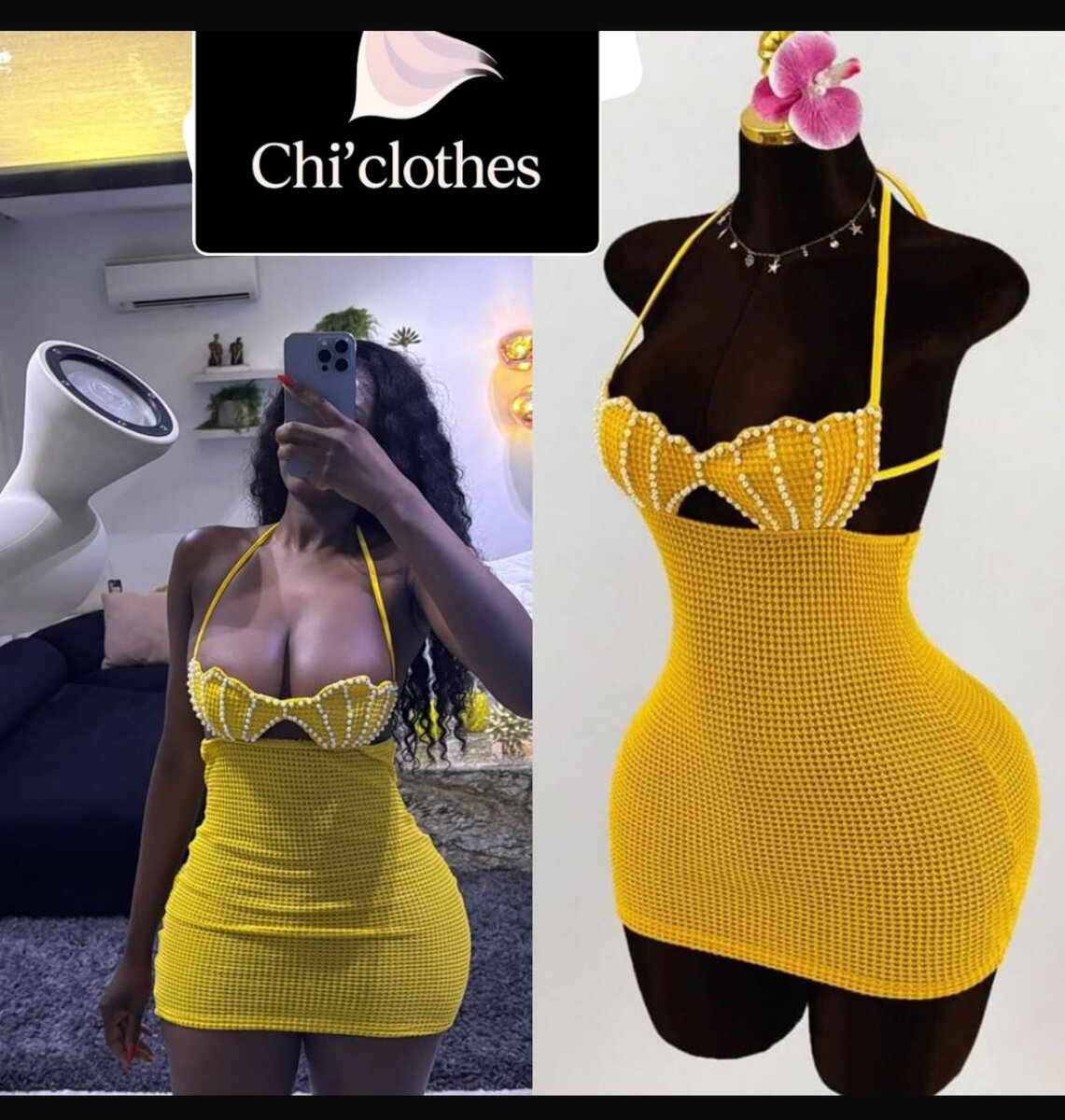 Robe longue moulante bleue