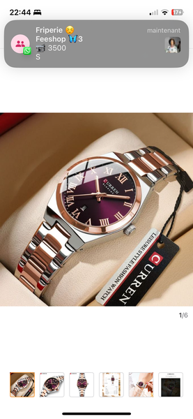 Montre élégante bicolore