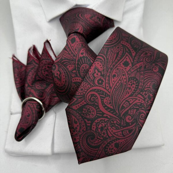 Cravate +pochette  7cm