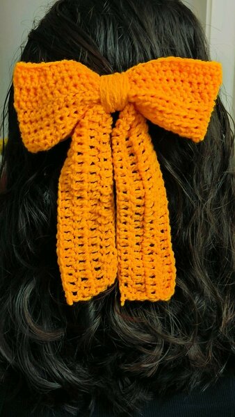 Crochet hair bows