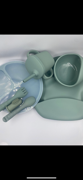 Silicone baby feeding set