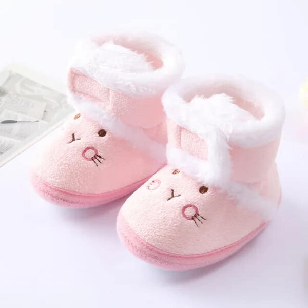 Insulated pink coloured booties