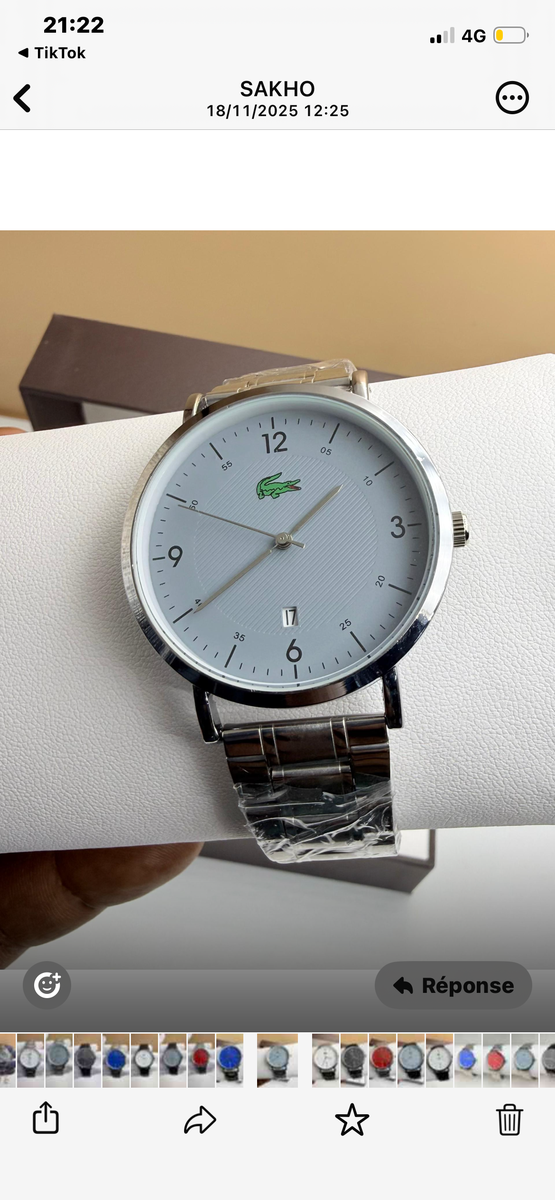 Montre élégante en acier inoxydable