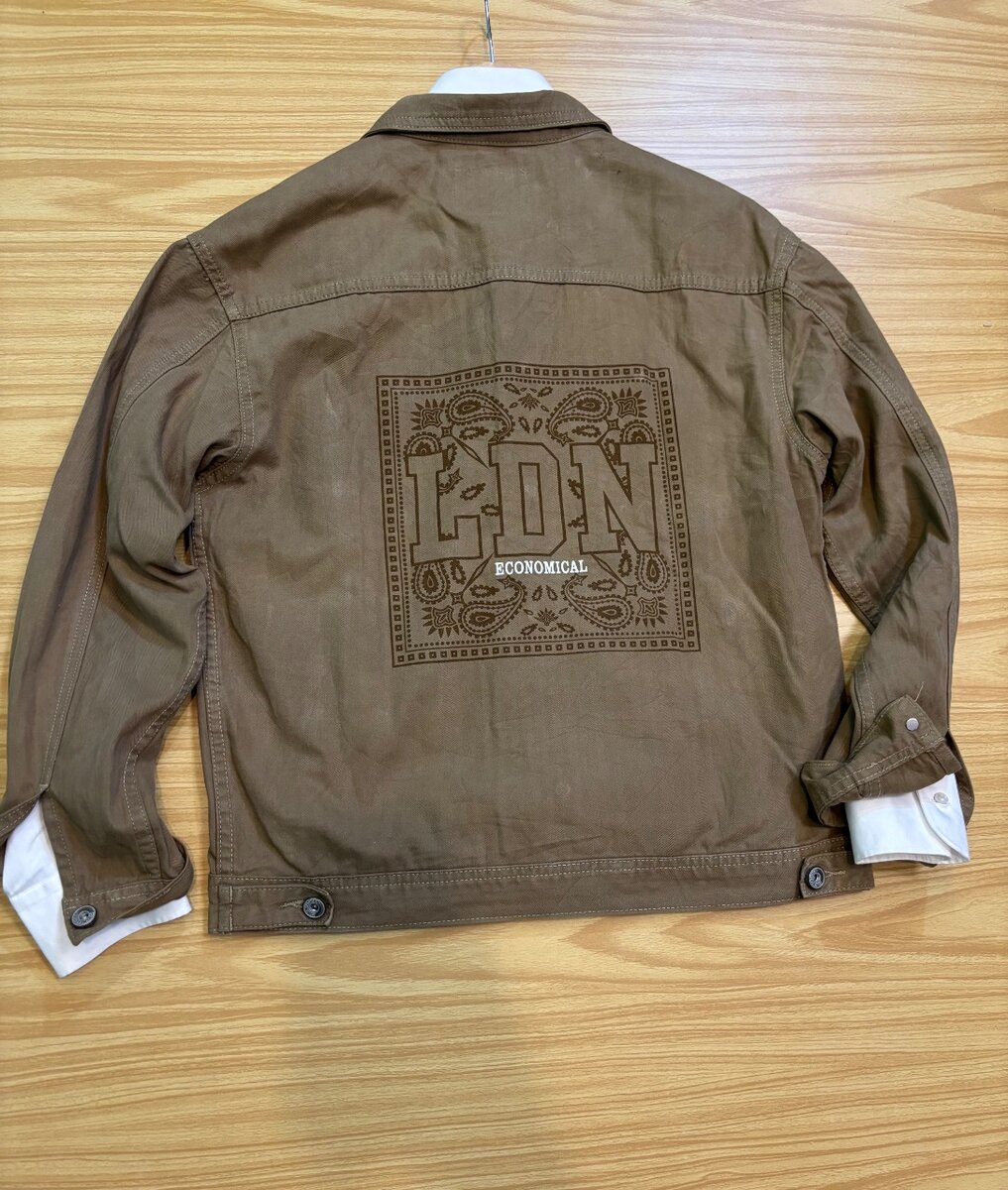 Veste en jean marron tendance