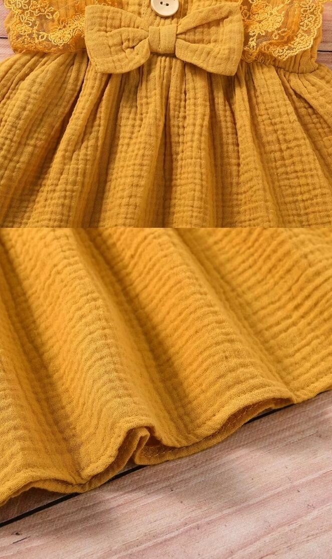 Summer newborn baby girl's new fashion casual bow dress