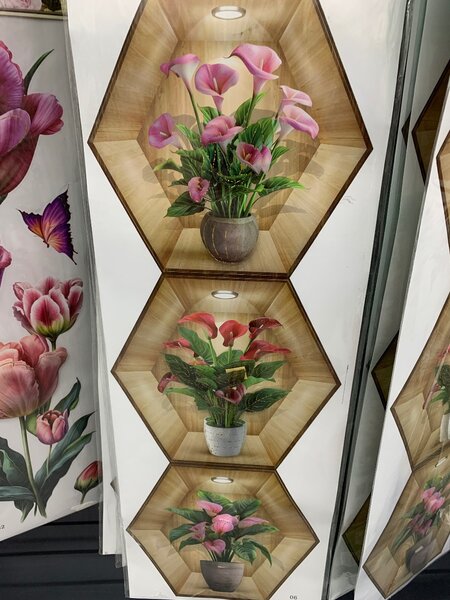 3D Flower pot sticker