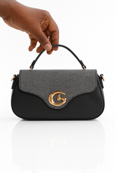 Sac à main chic en cuir noir