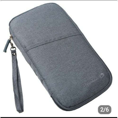 Pochette Passeport Multifonction Gris