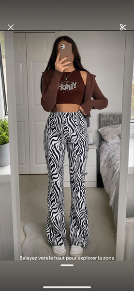 Pantalon moulant à imprimés